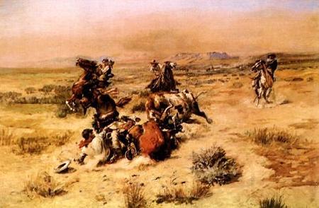 Charles M Russell The Strenuous Life Spain oil painting art